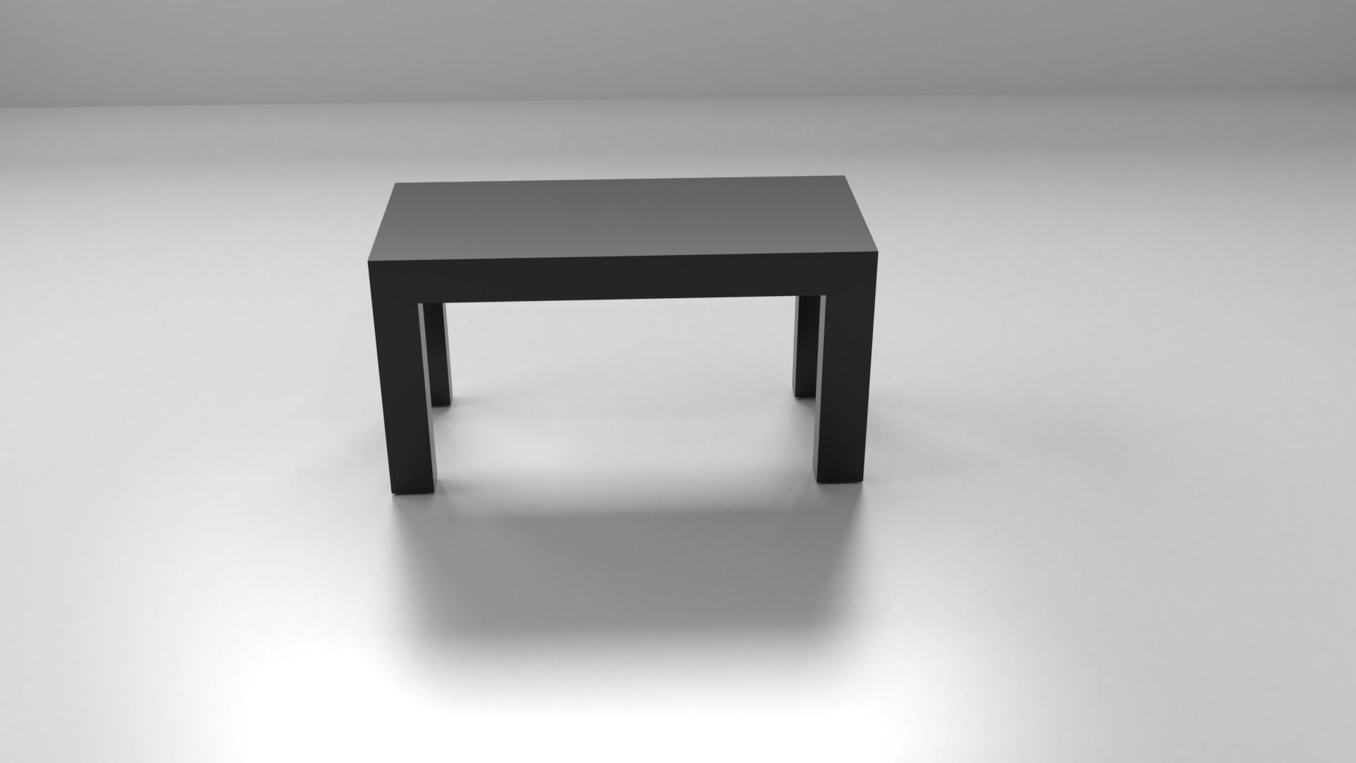Rectangle Desk 4 3D model_1