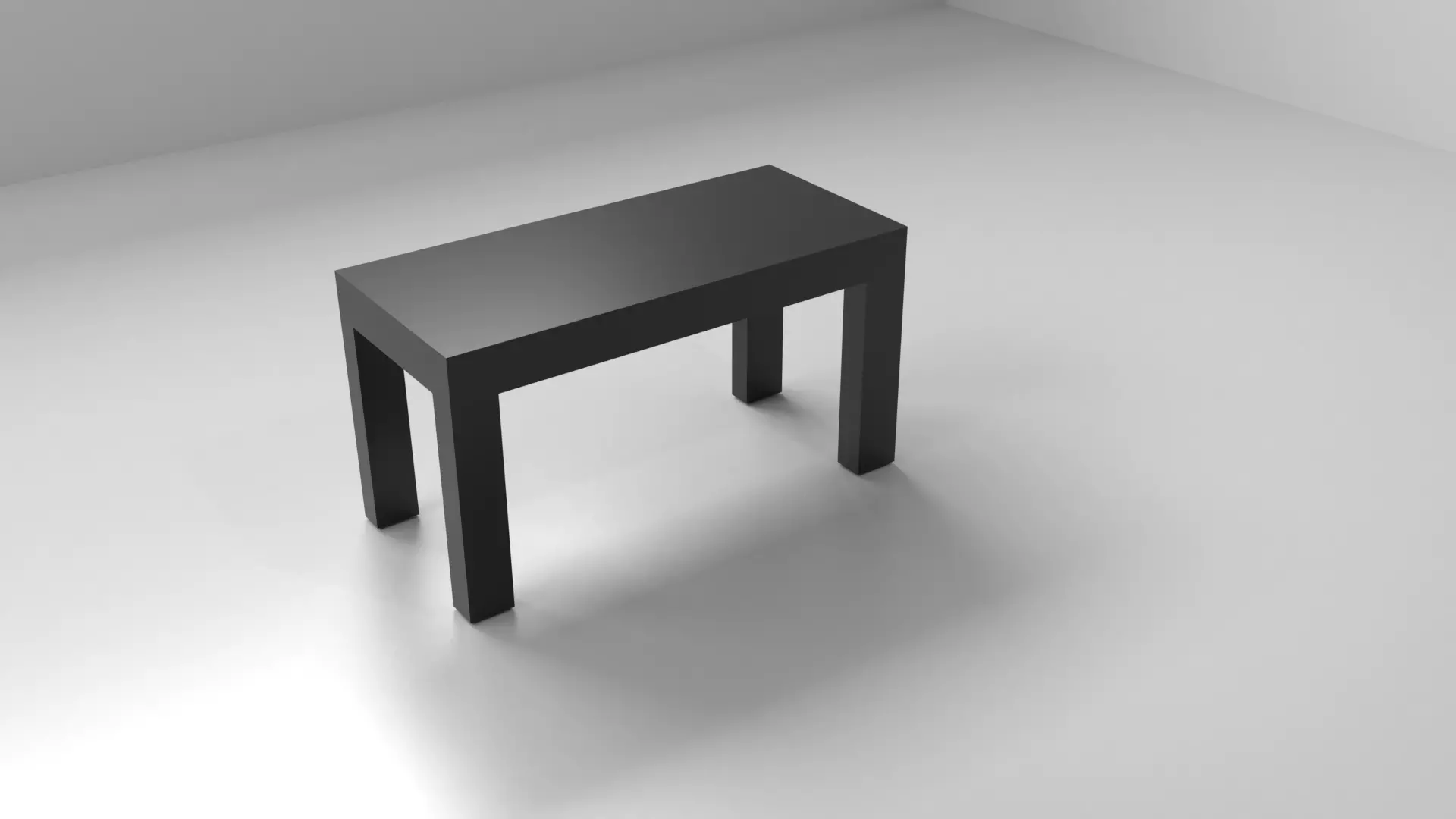Rectangle Desk 4 3D model_0