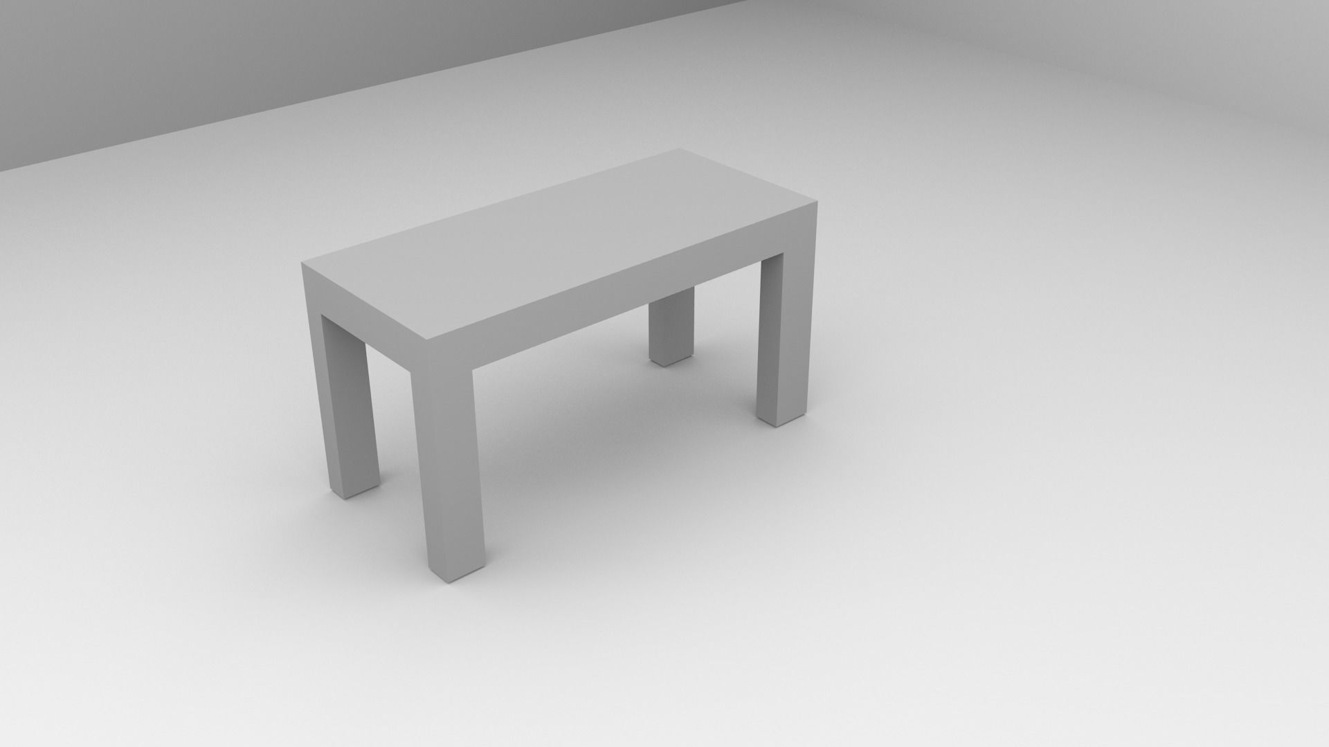 Rectangle Desk 4 3D model_3
