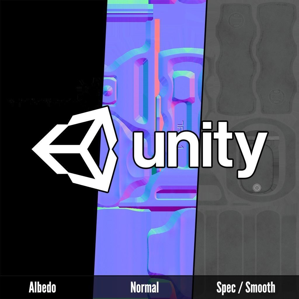 Railscales RSB MLOK Vertical Grip Low-poly 3D model_29