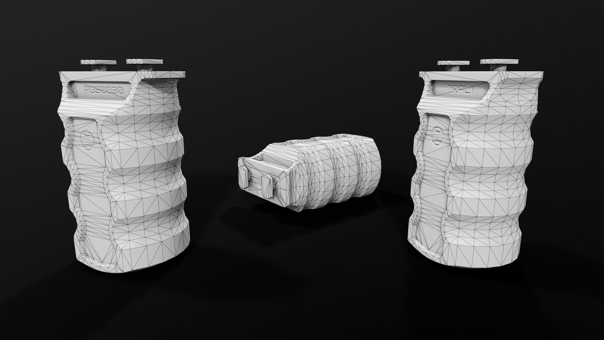 Railscales RSB MLOK Vertical Grip Low-poly 3D model_3