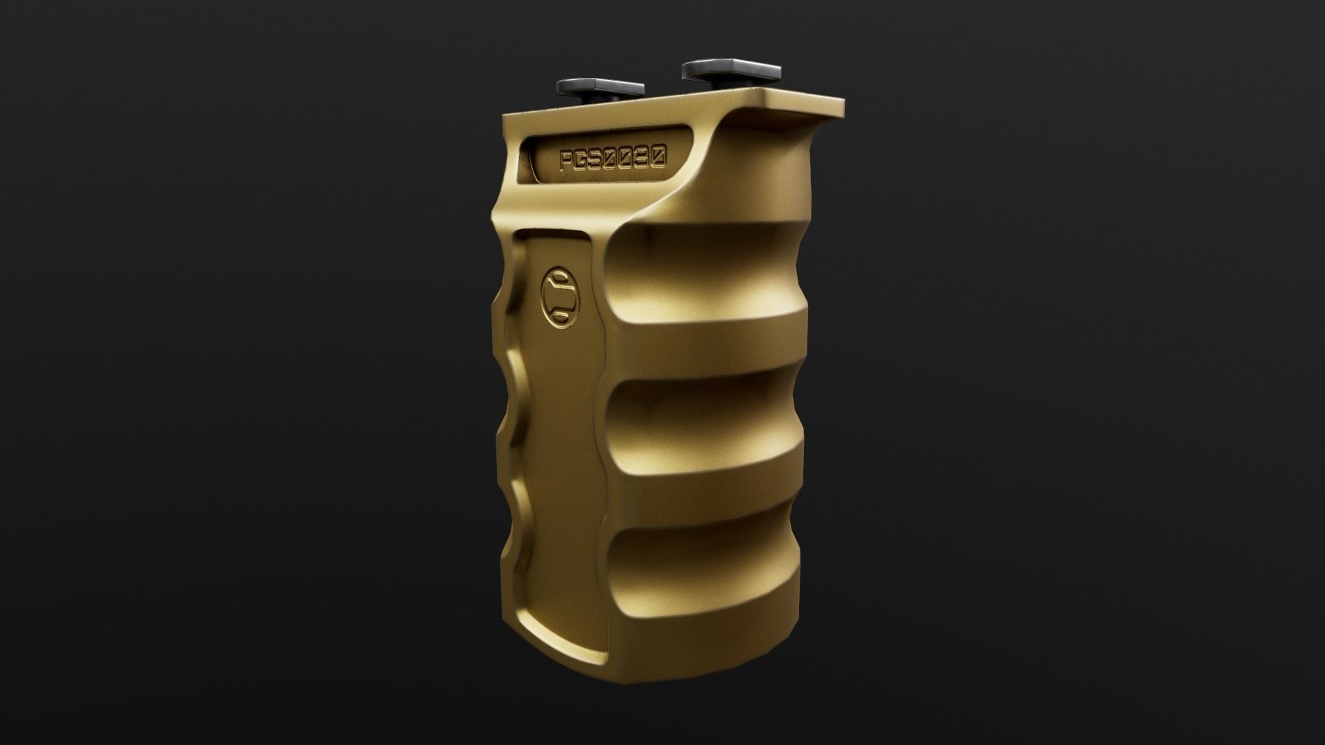 Railscales RSB MLOK Vertical Grip Low-poly 3D model_8