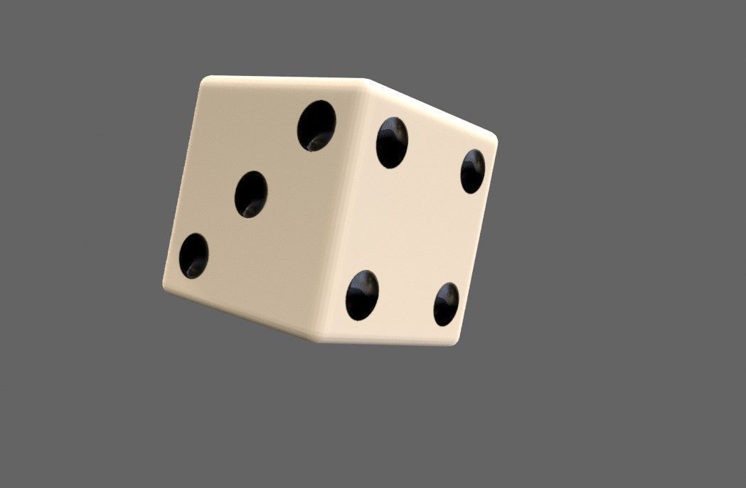 Dice Six Sides - Bump Map - Dado Seis Lados Low-poly 3D model_3