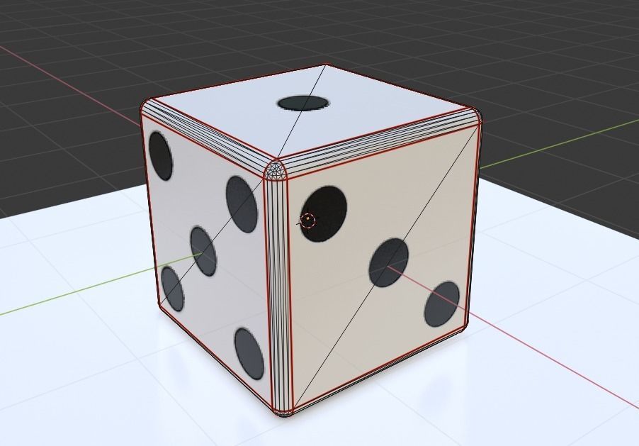 Dice Six Sides - Bump Map - Dado Seis Lados Low-poly 3D model_13