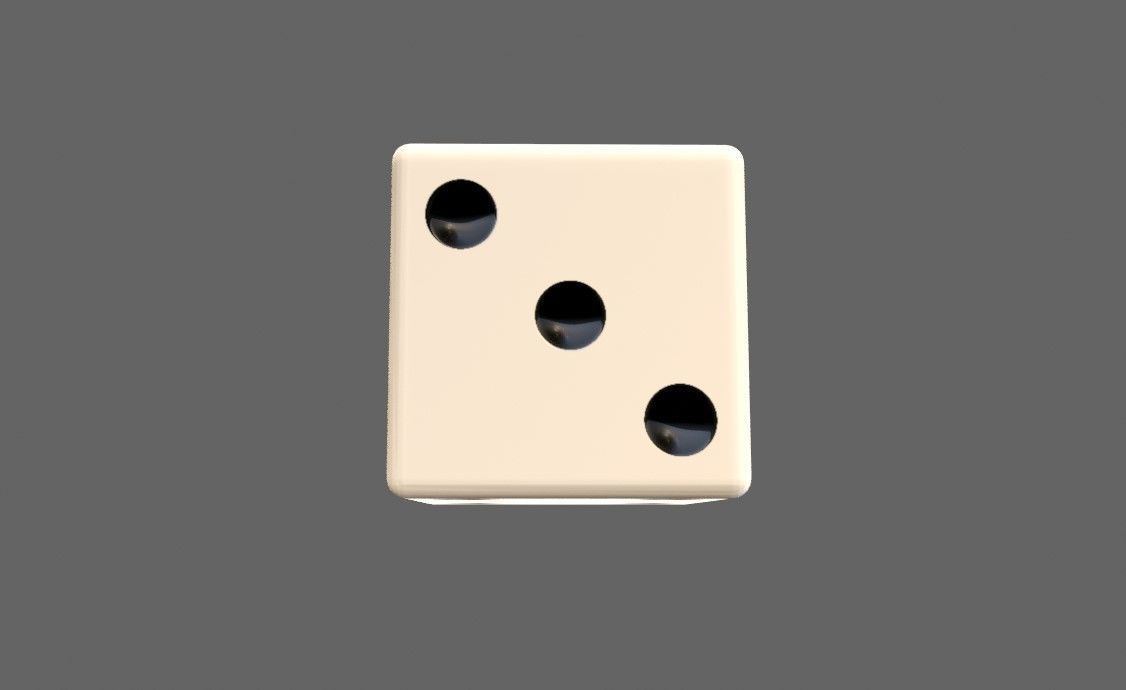 Dice Six Sides - Bump Map - Dado Seis Lados Low-poly 3D model_2
