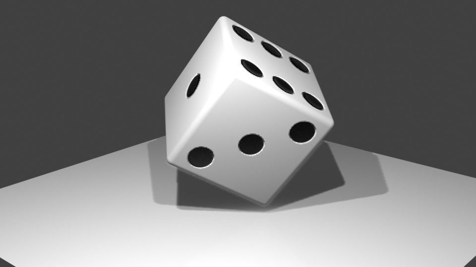 Dice Six Sides - Bump Map - Dado Seis Lados Low-poly 3D model_11