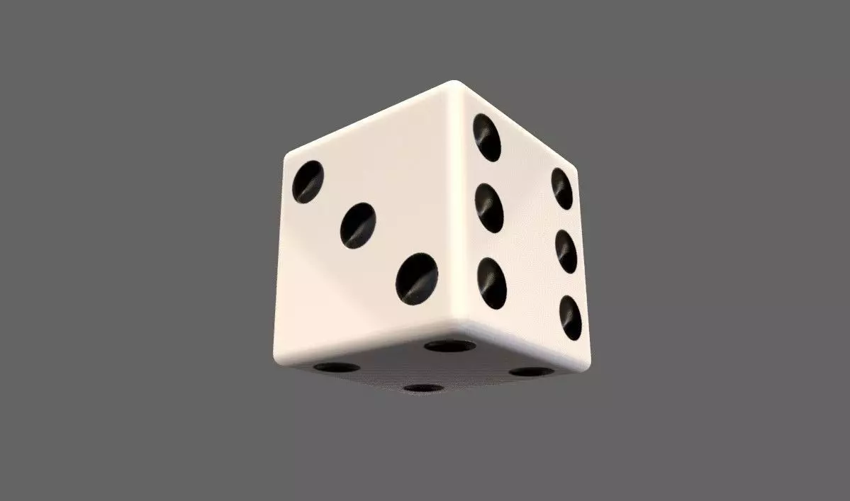 Dice Six Sides - Bump Map - Dado Seis Lados Low-poly 3D model_0