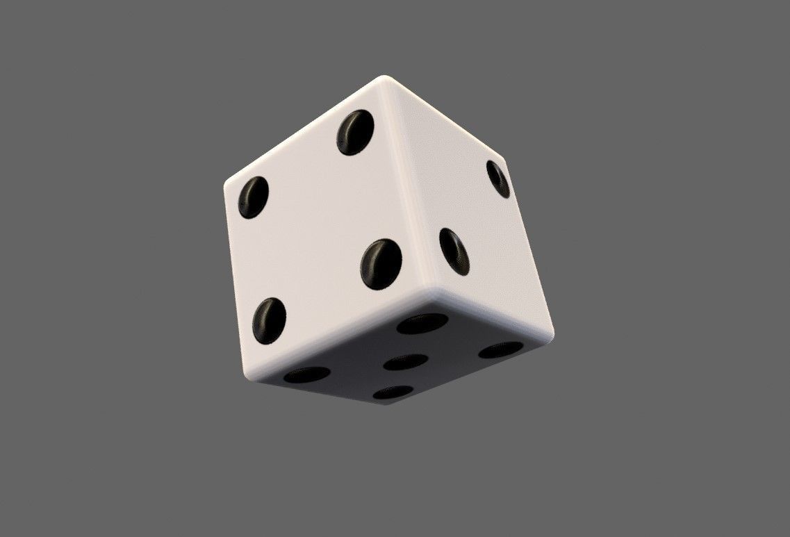 Dice Six Sides - Bump Map - Dado Seis Lados Low-poly 3D model_6