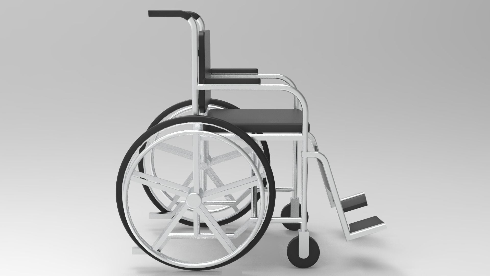 wheelchair Free 3D model_2