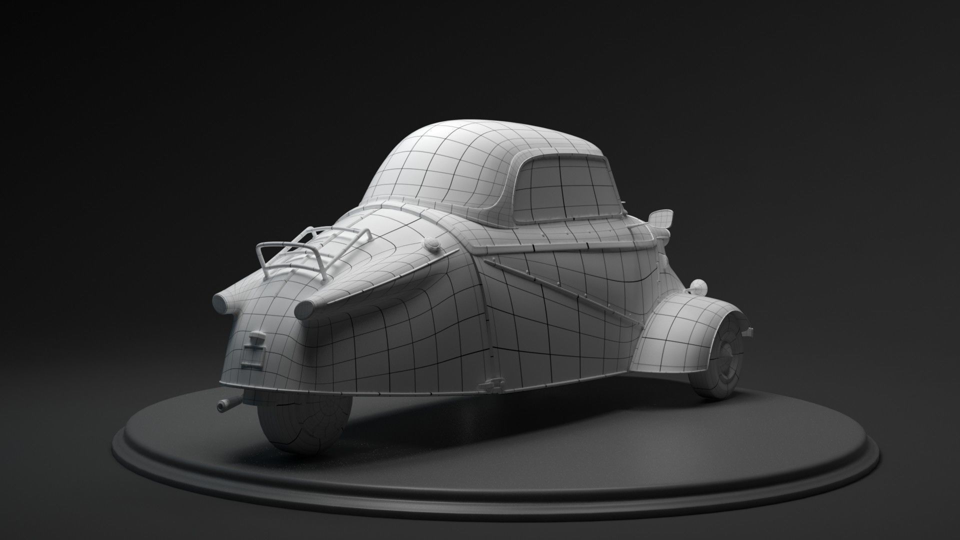 Messerschmitt kr200 Low-poly 3D model_1