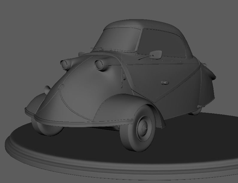 Messerschmitt kr200 Low-poly 3D model_6