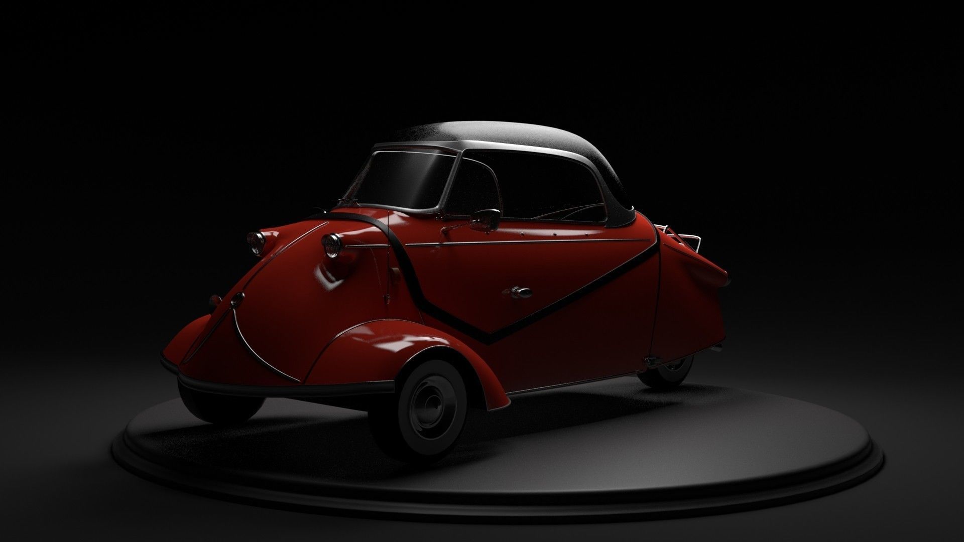 Messerschmitt kr200 Low-poly 3D model_2