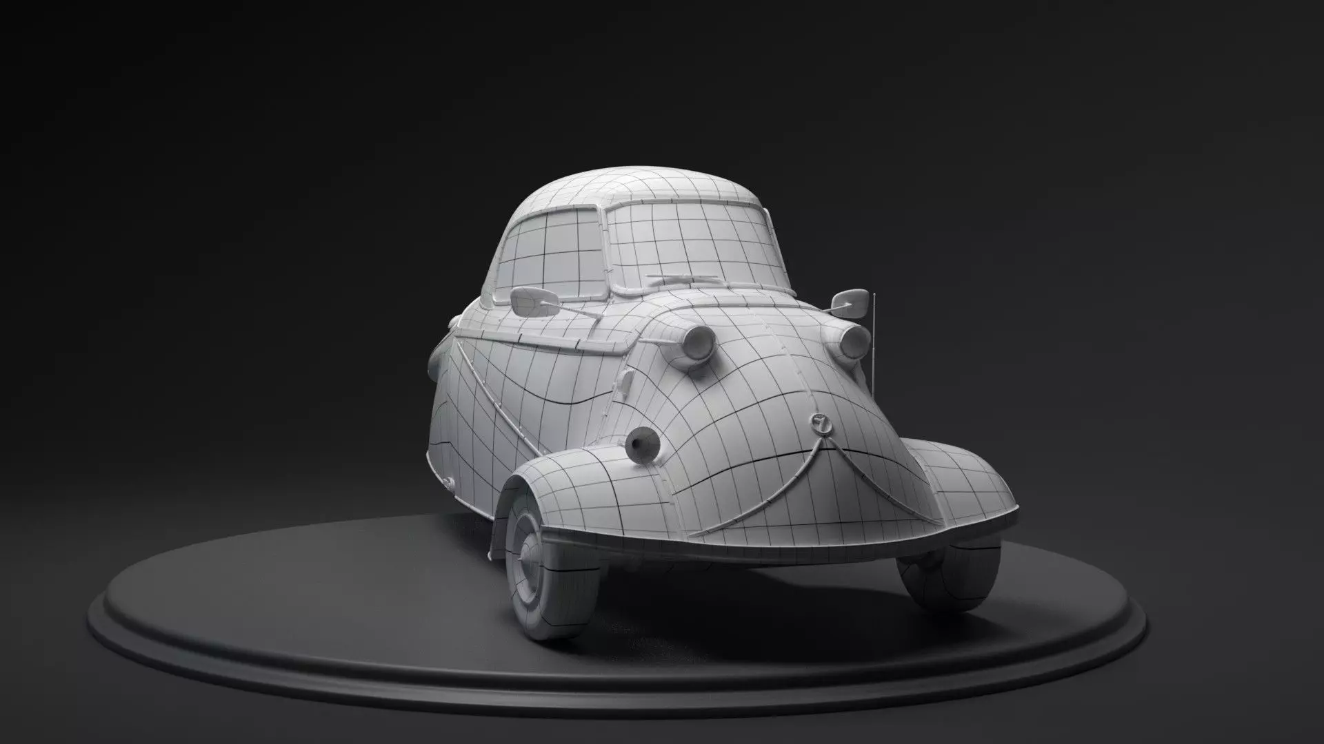 Messerschmitt kr200 Low-poly 3D model_0