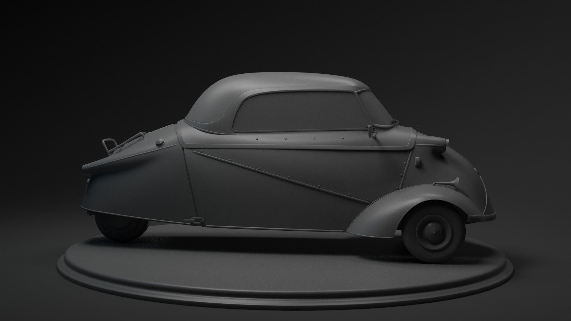 Messerschmitt kr200 Low-poly 3D model_5