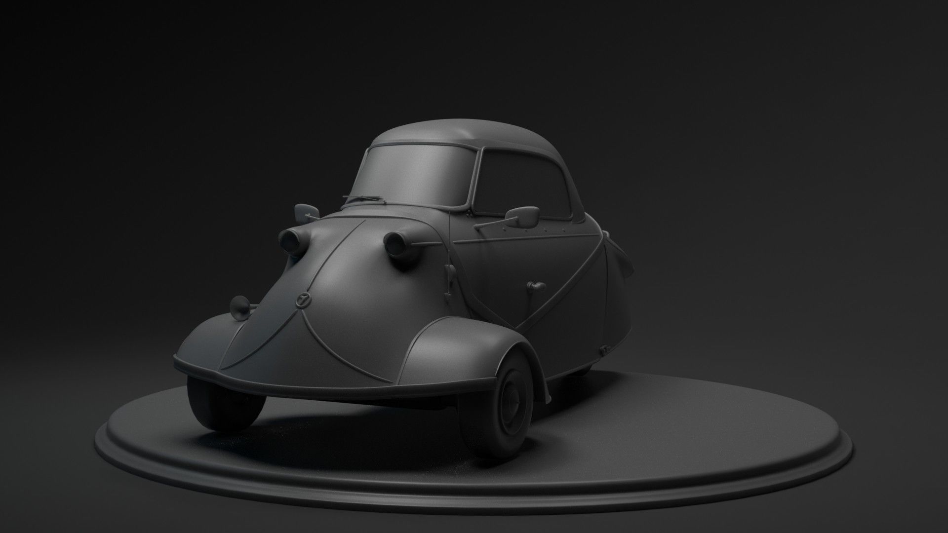 Messerschmitt kr200 Low-poly 3D model_4