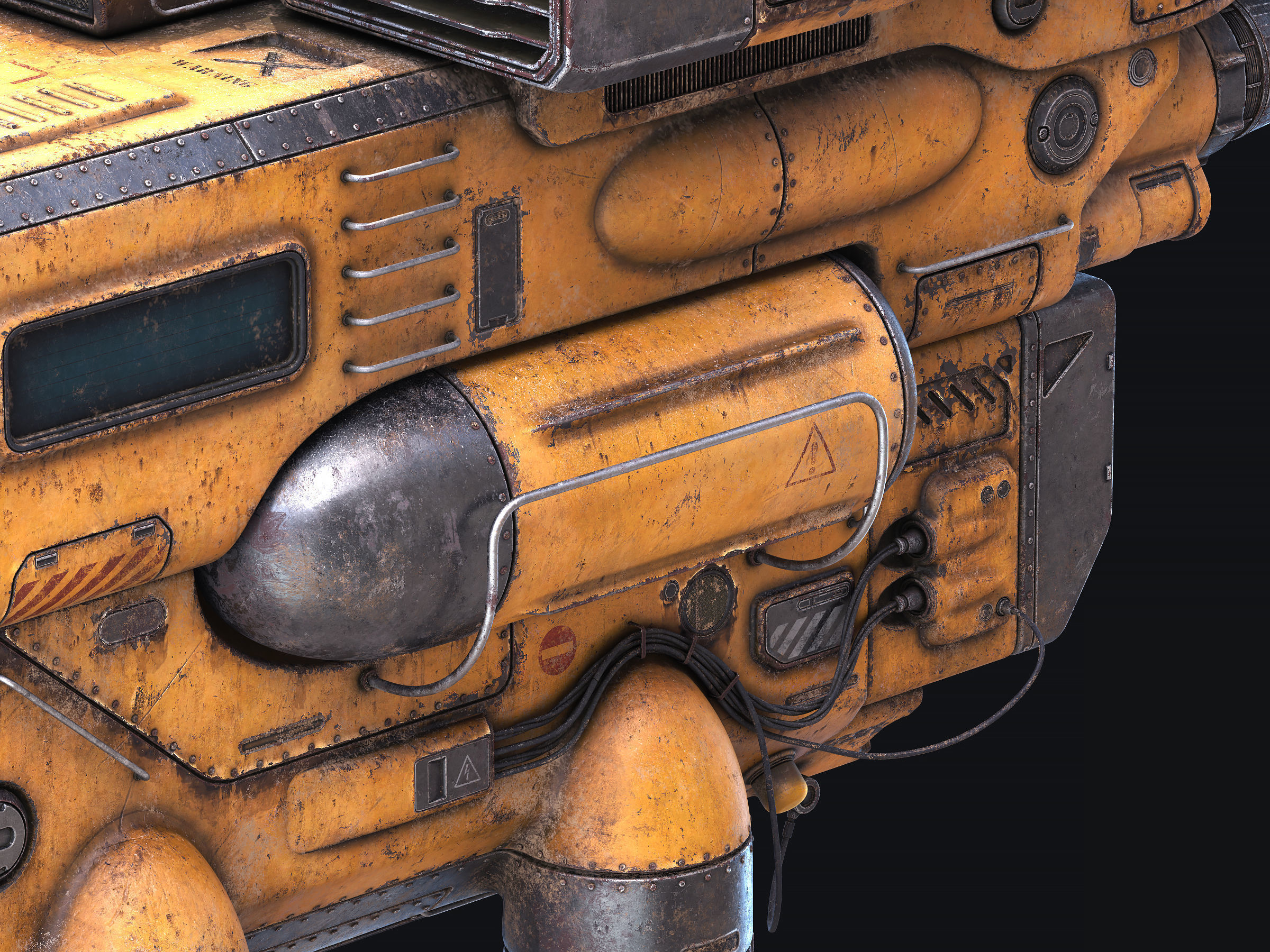 Old Junk Spaceship 3D model_9