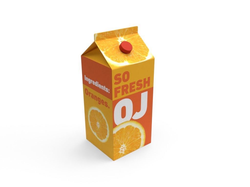 So Fresh 3D Orange Juice Carton with Professionally Designed Art 3D model_19