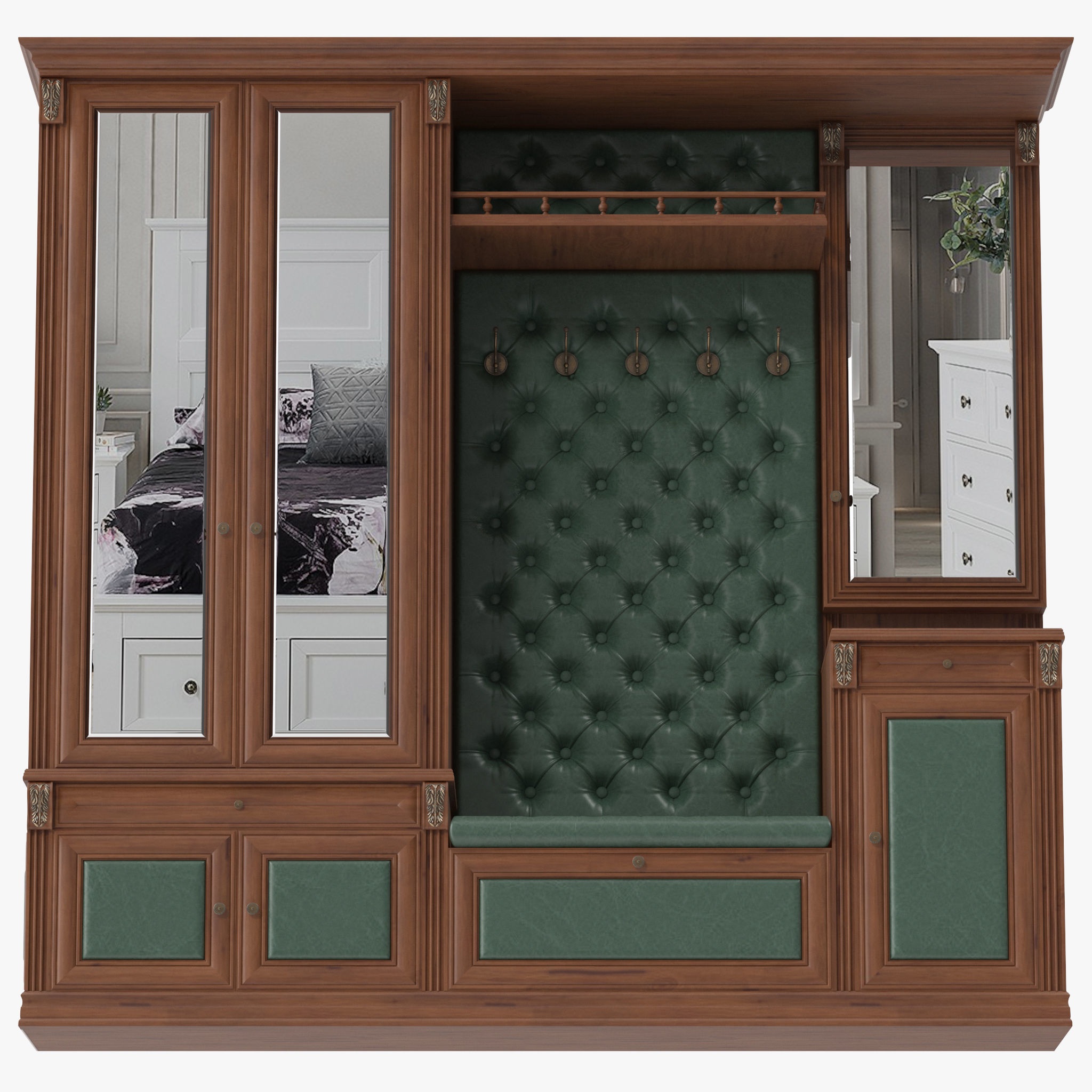 Classic Hallway 1 3D model_7