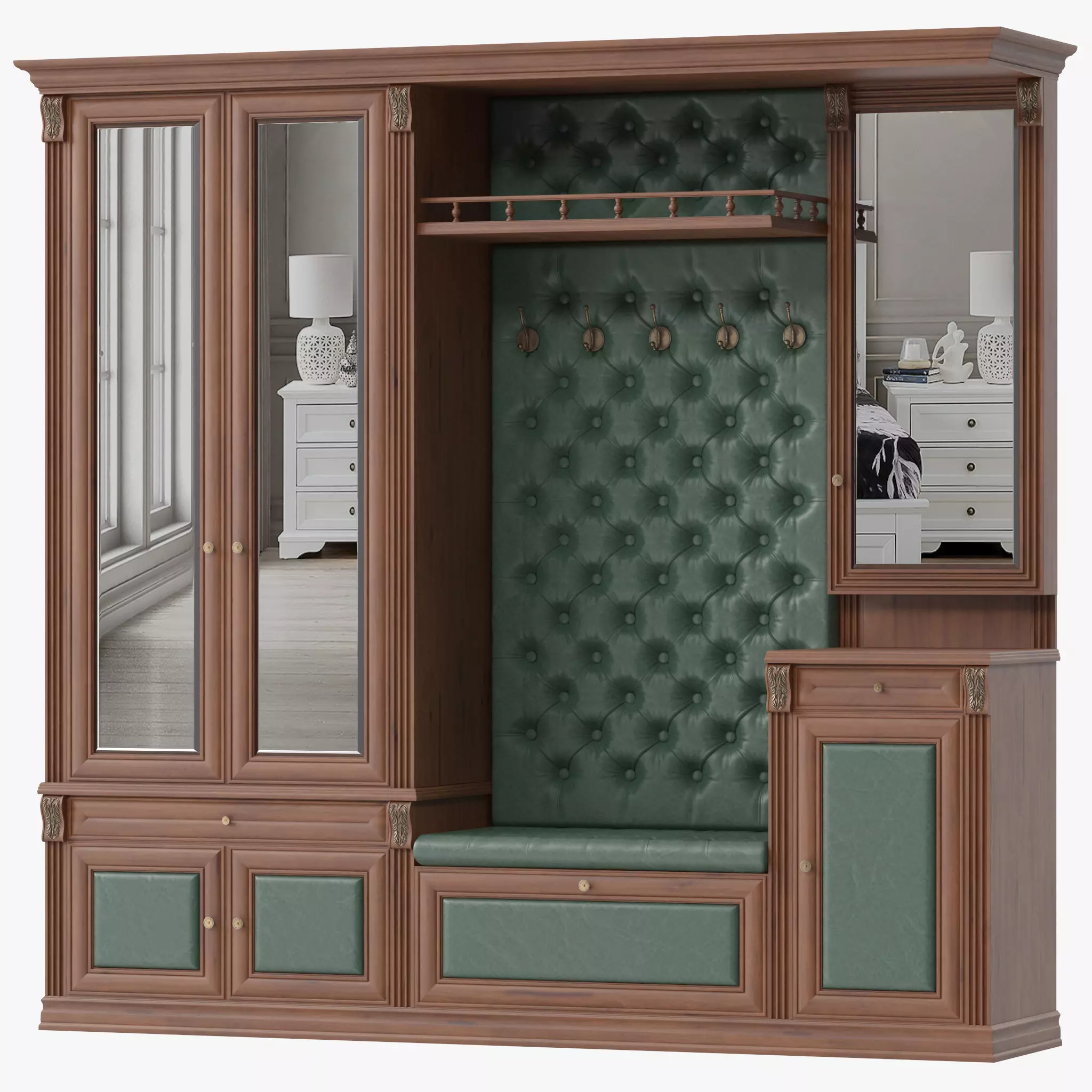 Classic Hallway 1 3D model_0