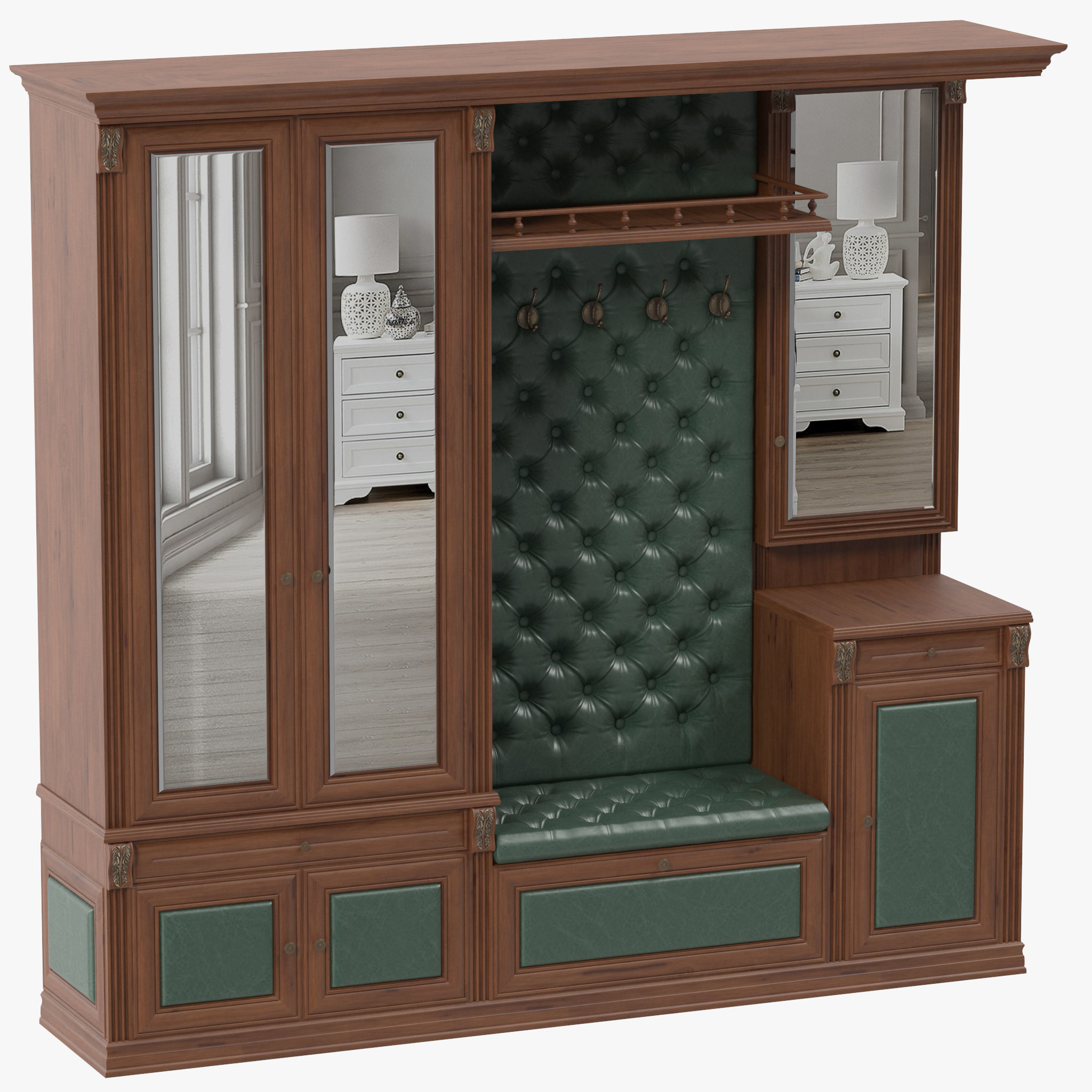 Classic Hallway 1 3D model_2