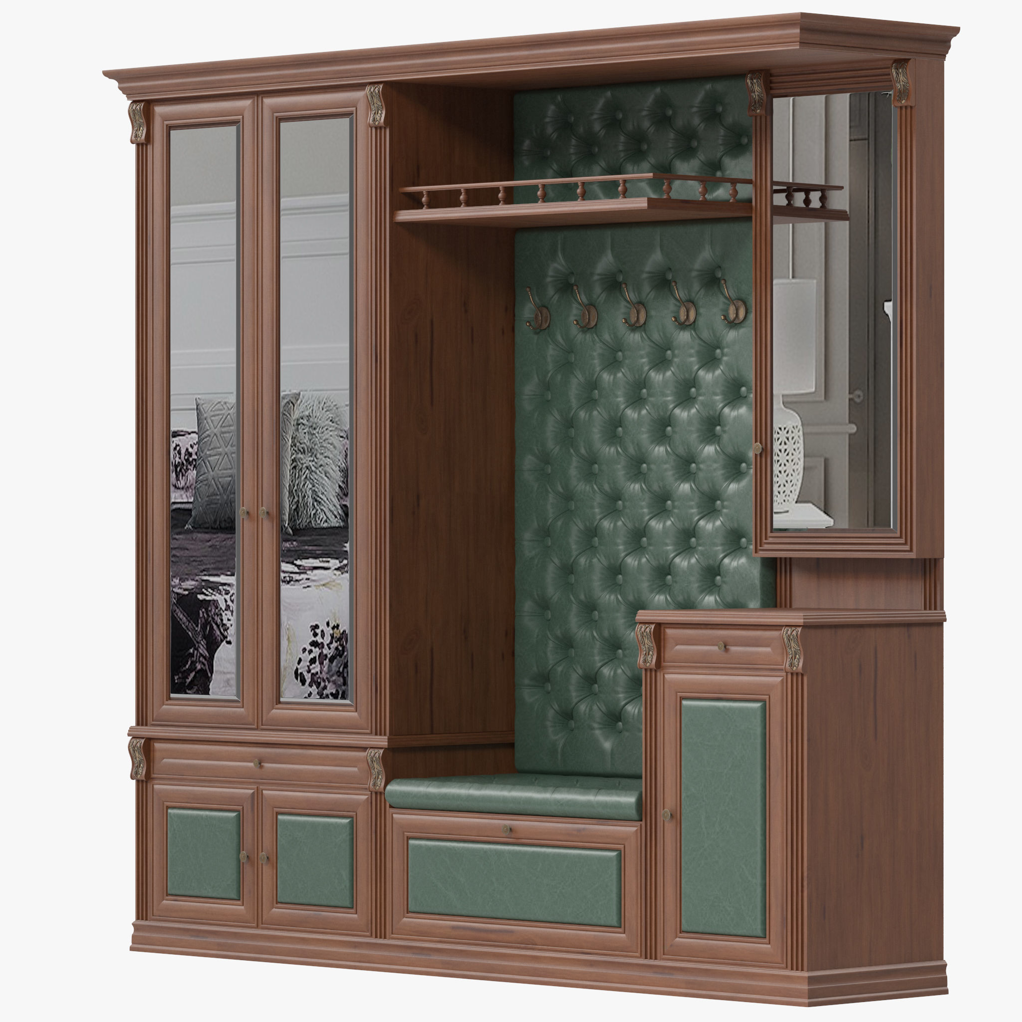 Classic Hallway 1 3D model_3