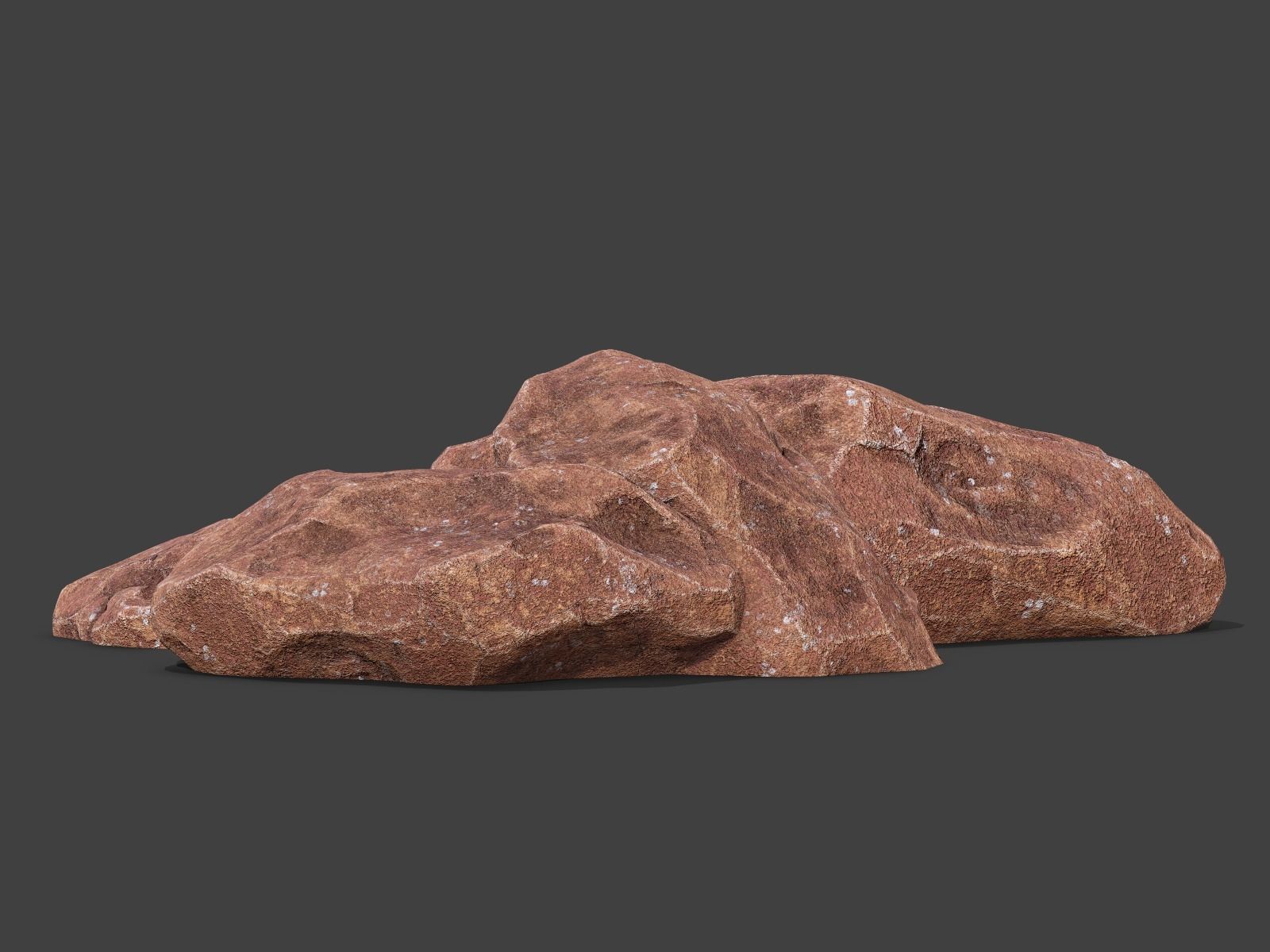 Rock boulder Low-poly PBR Low-poly 3D model_13
