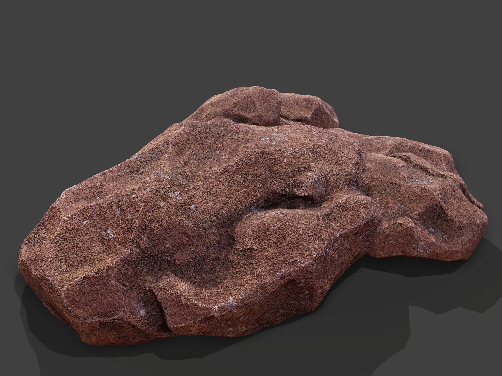 Rock boulder Low-poly PBR Low-poly 3D model_14