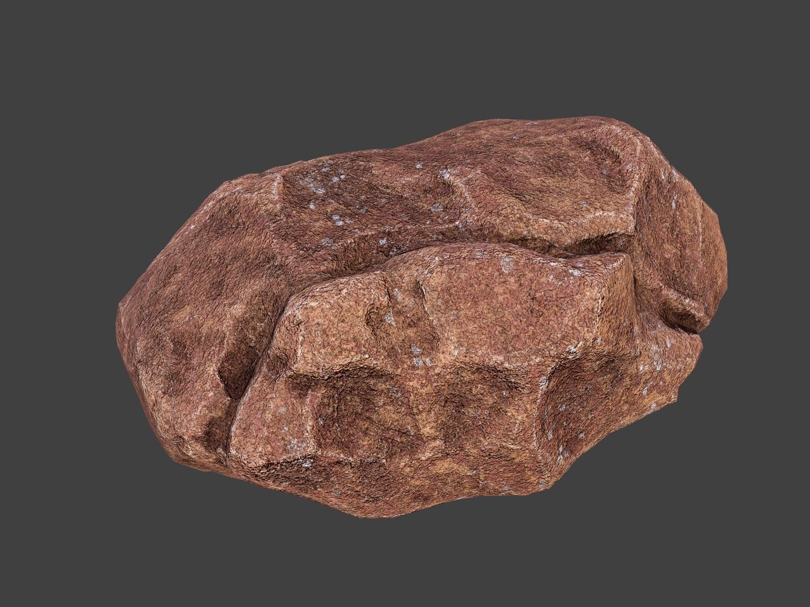 Rock boulder Low-poly PBR Low-poly 3D model_2