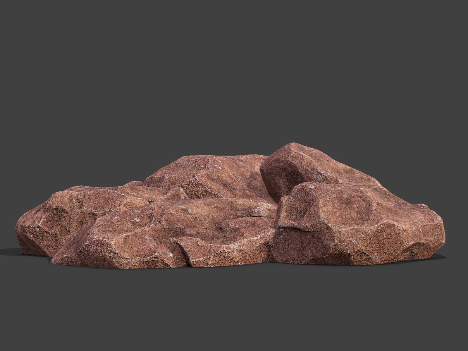 Rock boulder Low-poly PBR Low-poly 3D model_12
