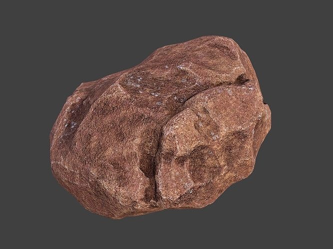 Rock boulder Low-poly PBR Low-poly 3D model