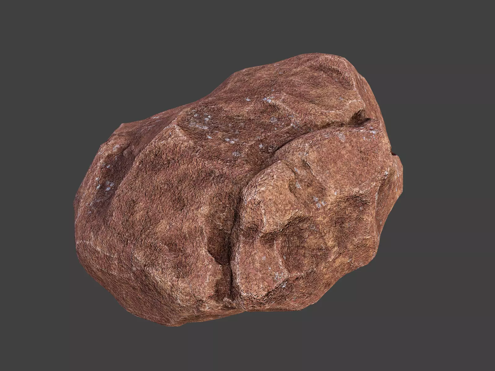 Rock boulder Low-poly PBR Low-poly 3D model_0