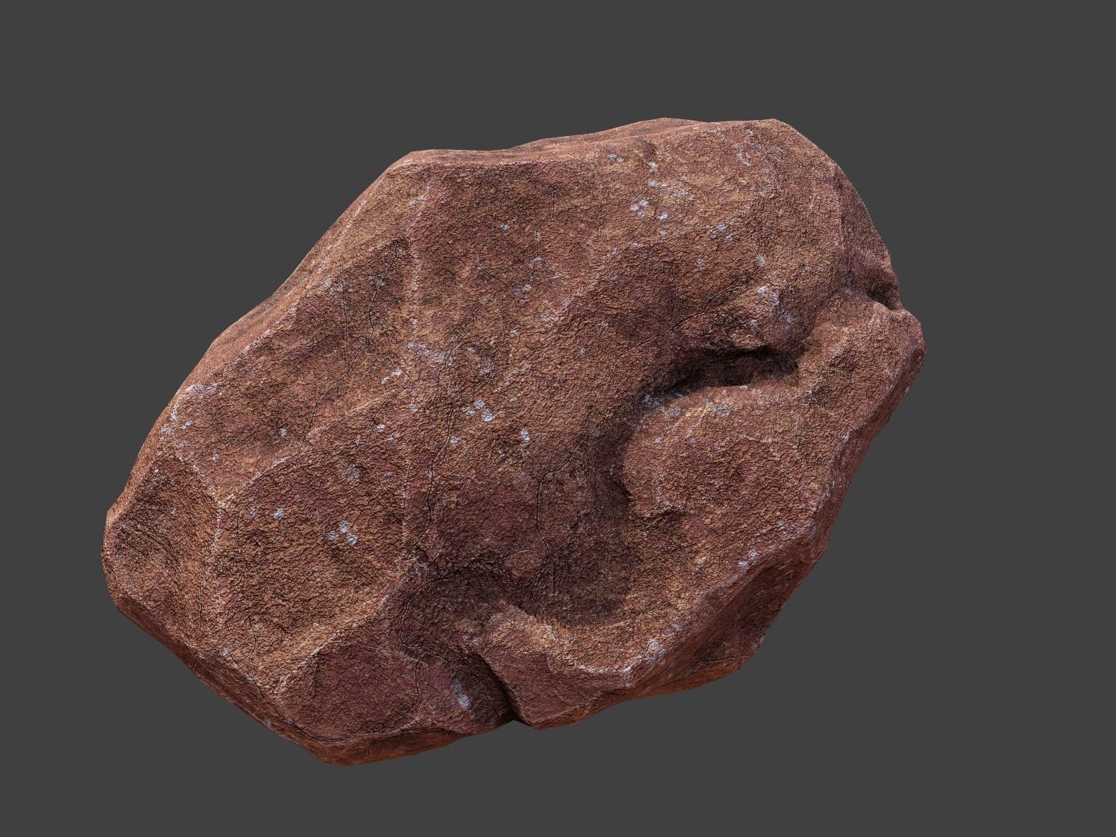 Rock boulder Low-poly PBR Low-poly 3D model_9