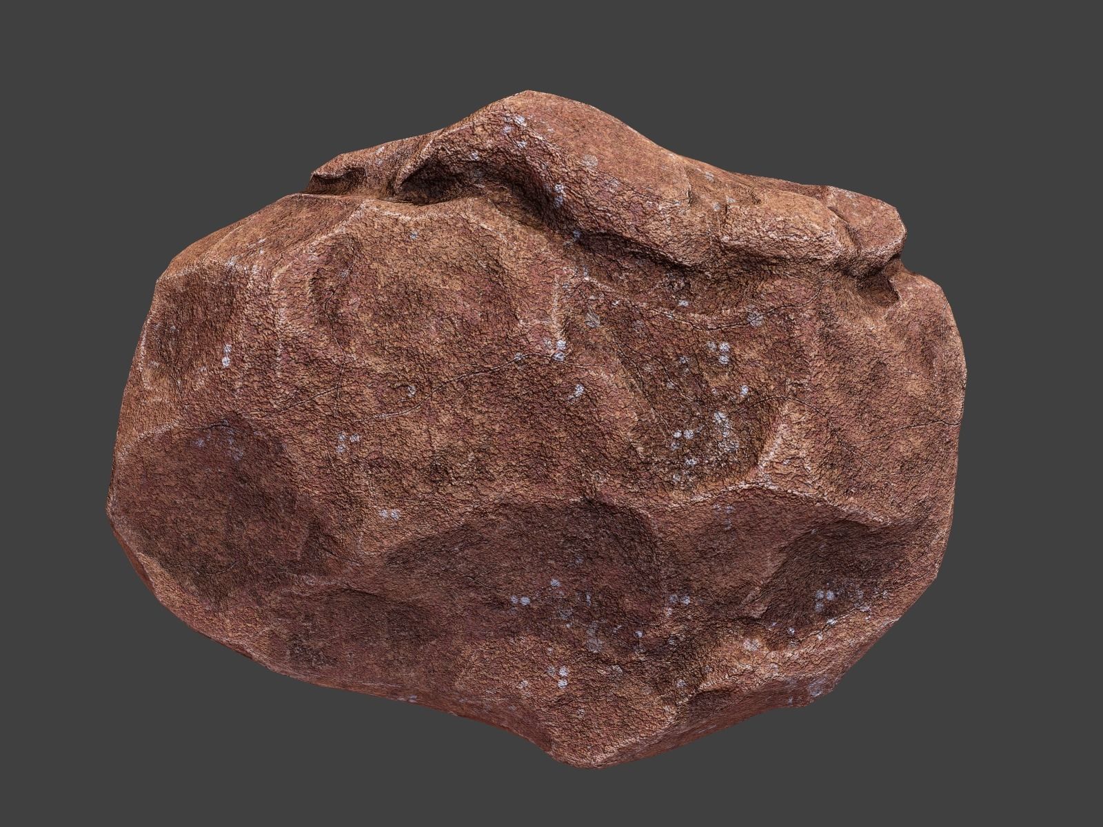 Rock boulder Low-poly PBR Low-poly 3D model_8