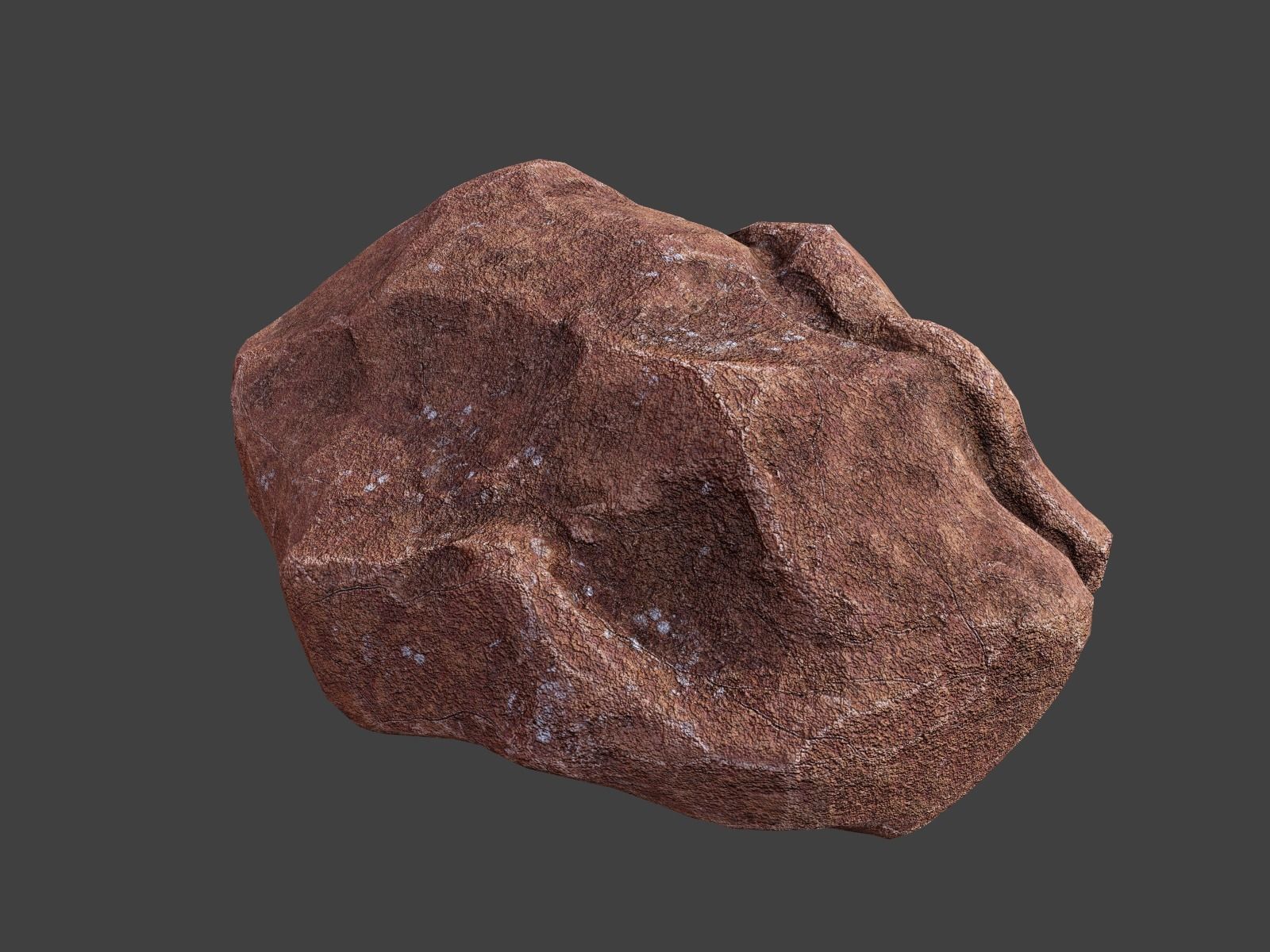 Rock boulder Low-poly PBR Low-poly 3D model_7