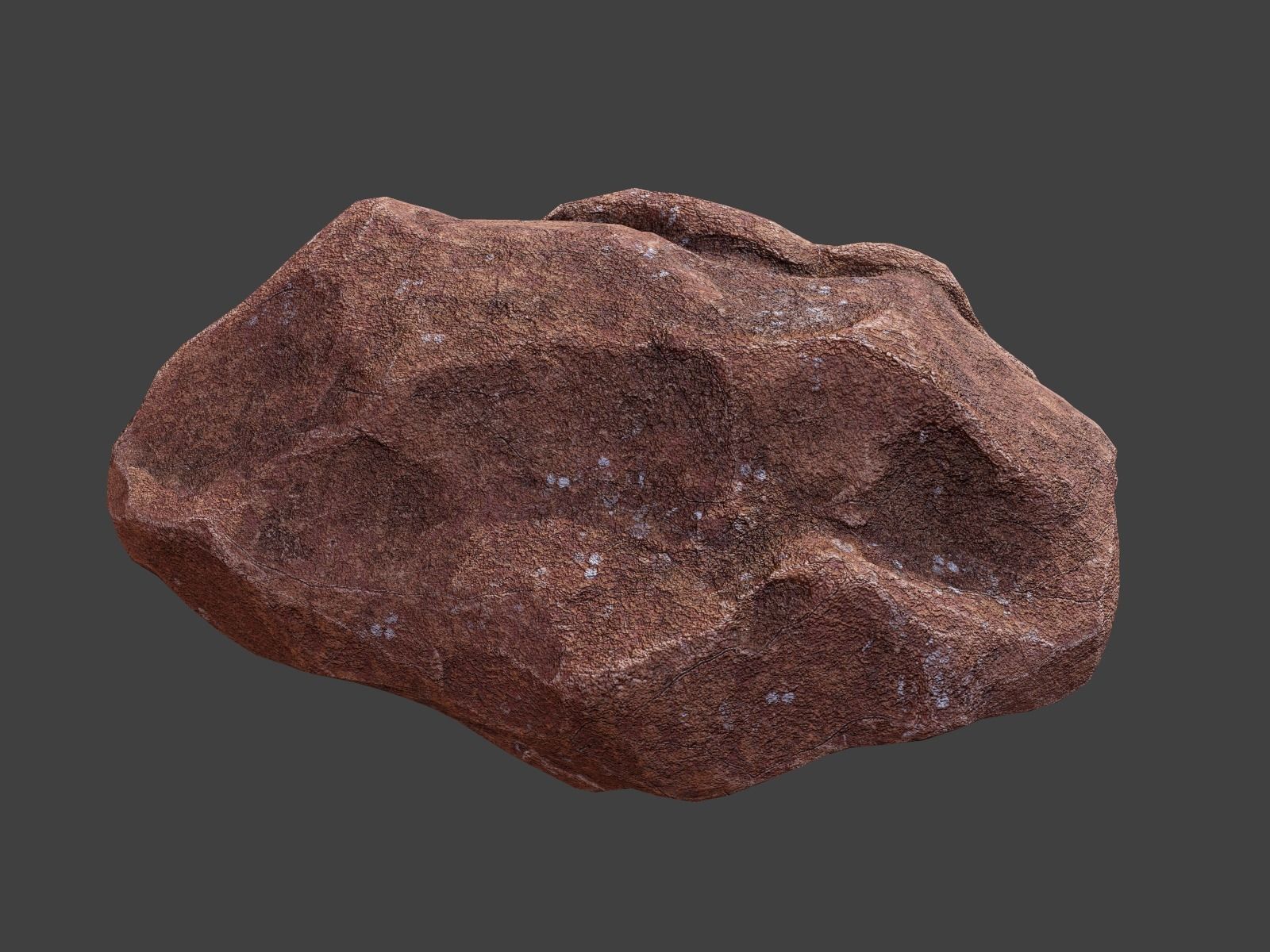 Rock boulder Low-poly PBR Low-poly 3D model_6