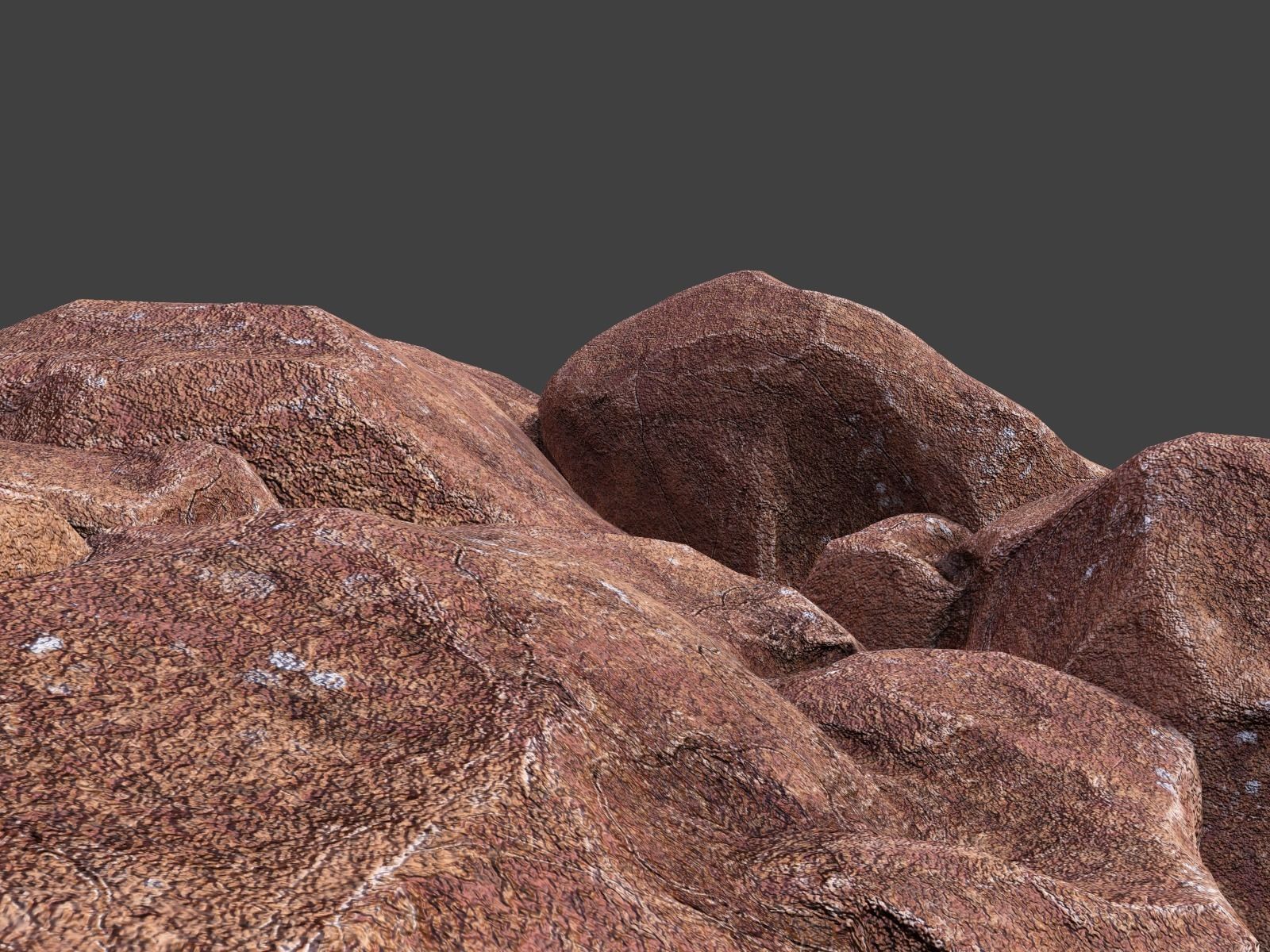 Rock boulder Low-poly PBR Low-poly 3D model_15