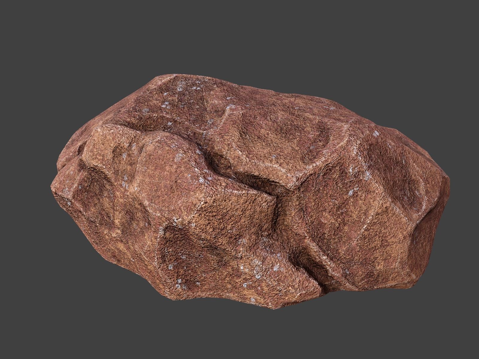 Rock boulder Low-poly PBR Low-poly 3D model_3