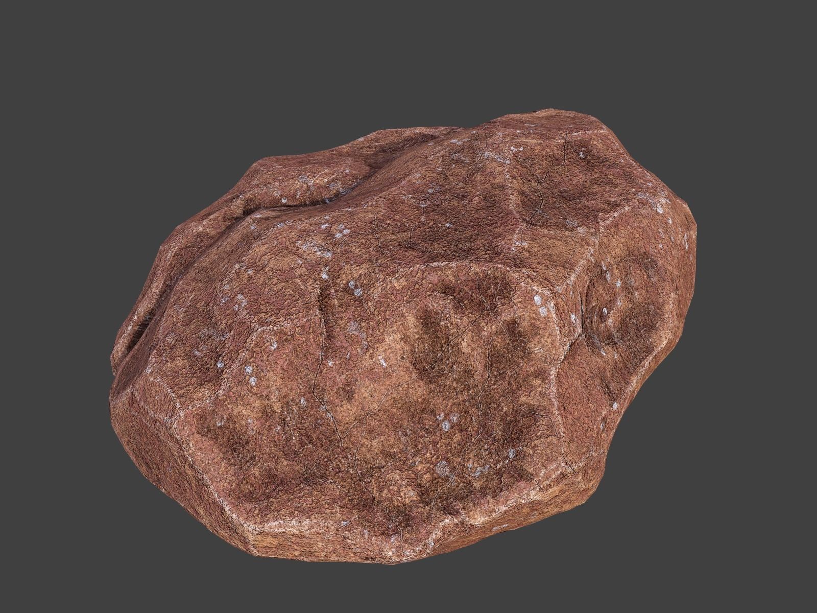Rock boulder Low-poly PBR Low-poly 3D model_10