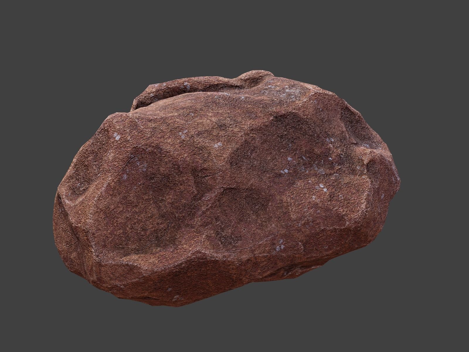 Rock boulder Low-poly PBR Low-poly 3D model_5
