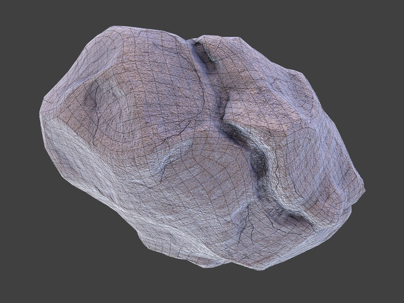 Rock boulder Low-poly PBR Low-poly 3D model_18