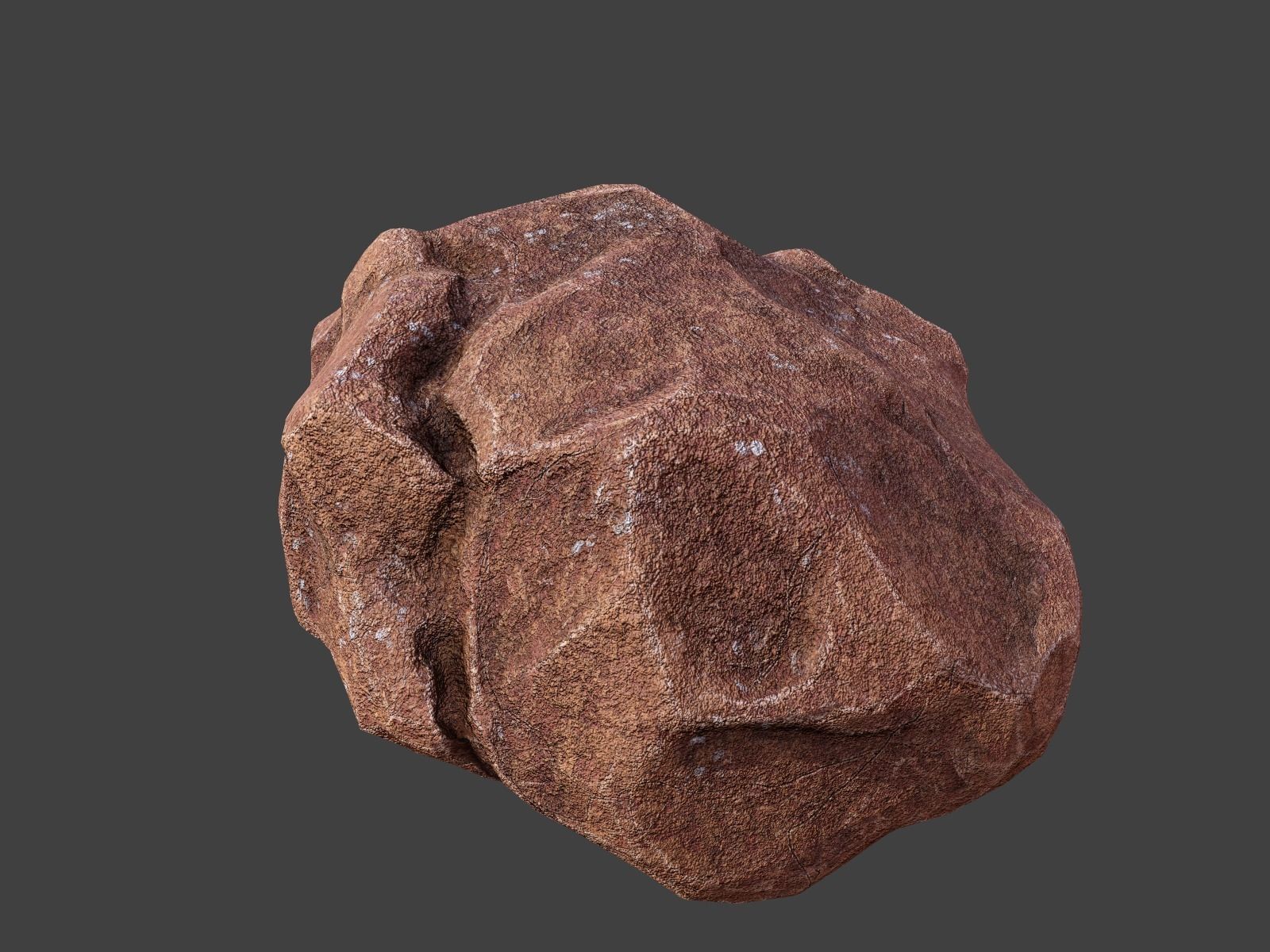 Rock boulder Low-poly PBR Low-poly 3D model_4