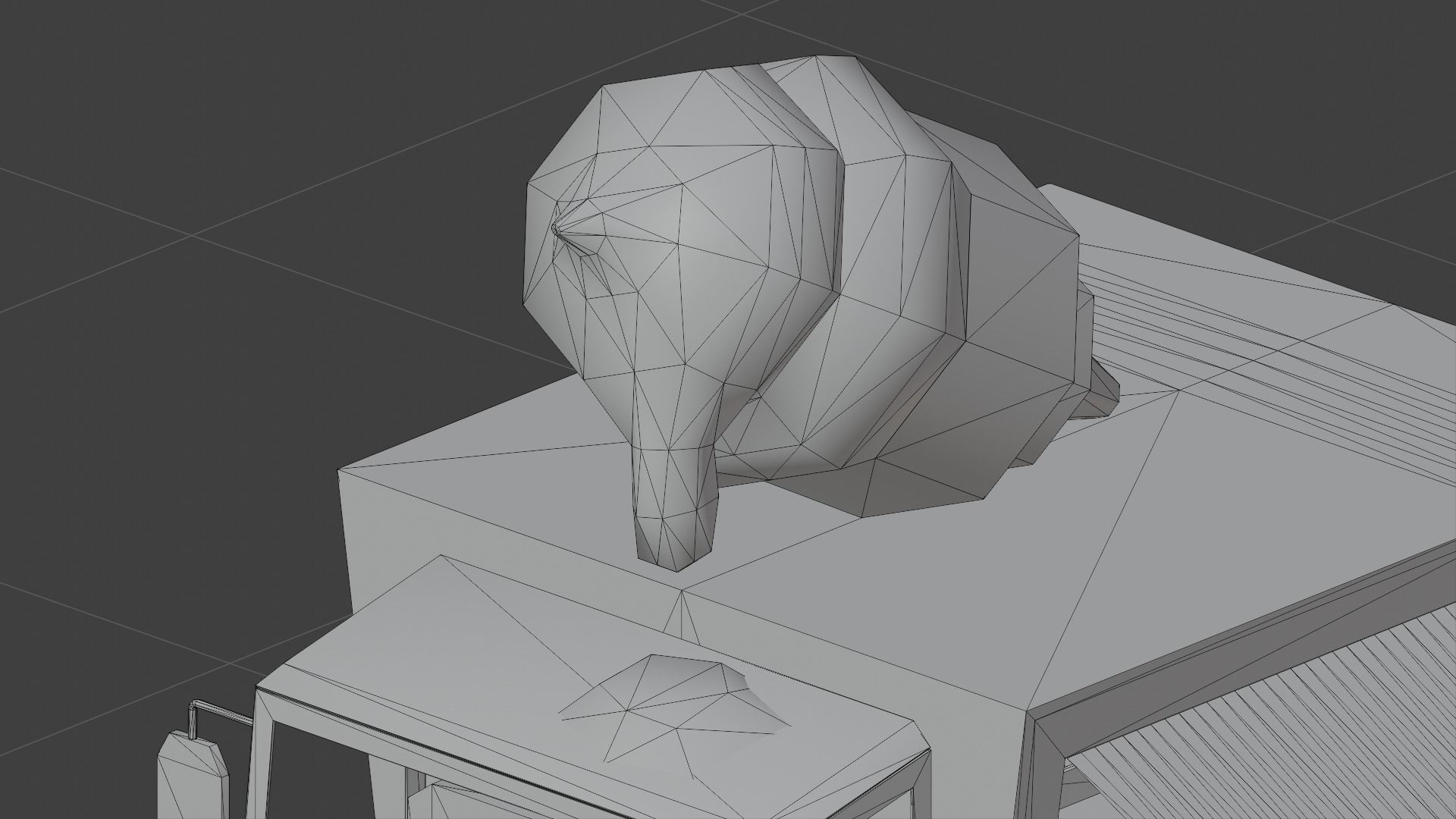 Cartoon Ice Cream Truck Low-poly 3D model_3