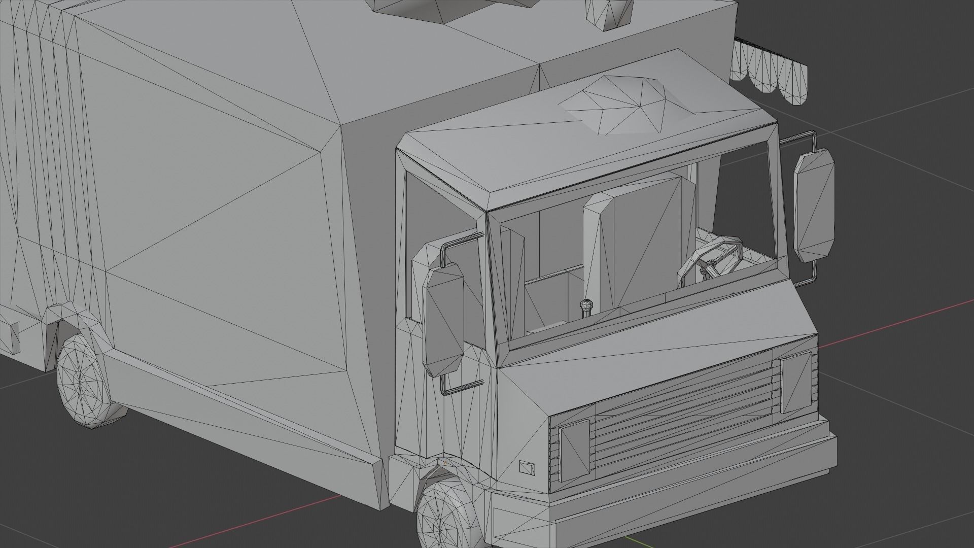 Cartoon Ice Cream Truck Low-poly 3D model_6