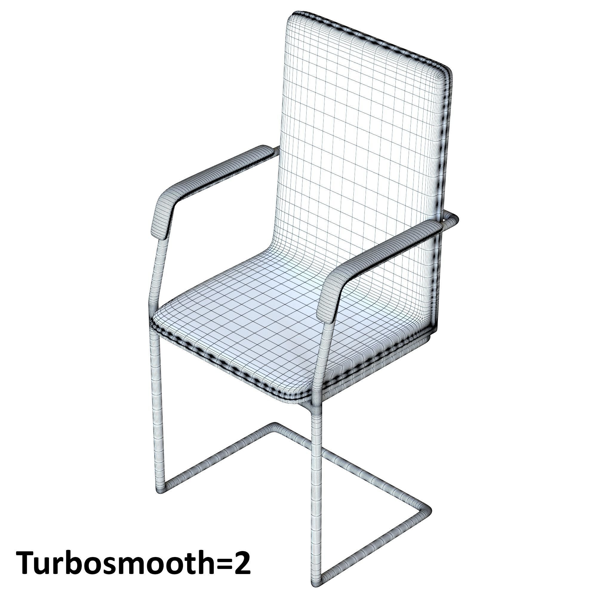 Meeting Room Chair Office Low-poly 3D model_15