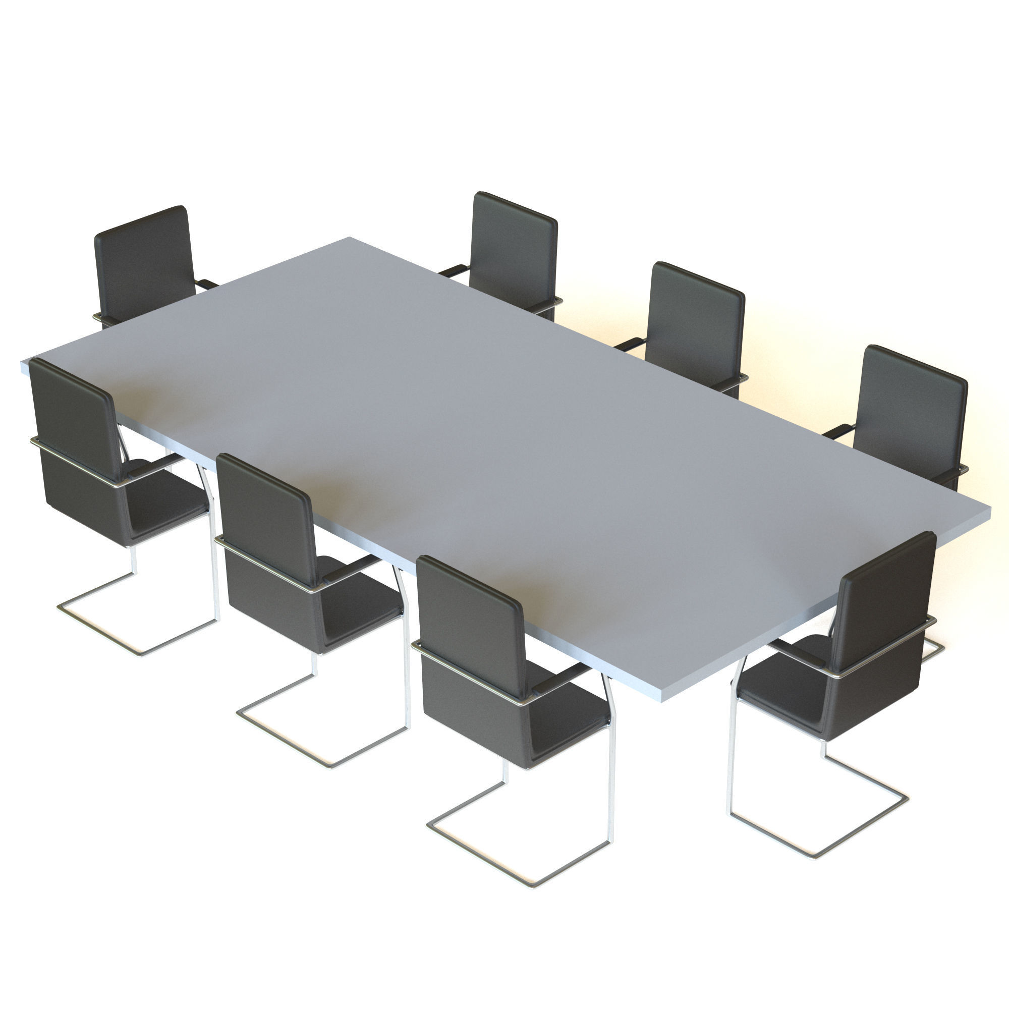 Meeting Room Chair Office Low-poly 3D model_1