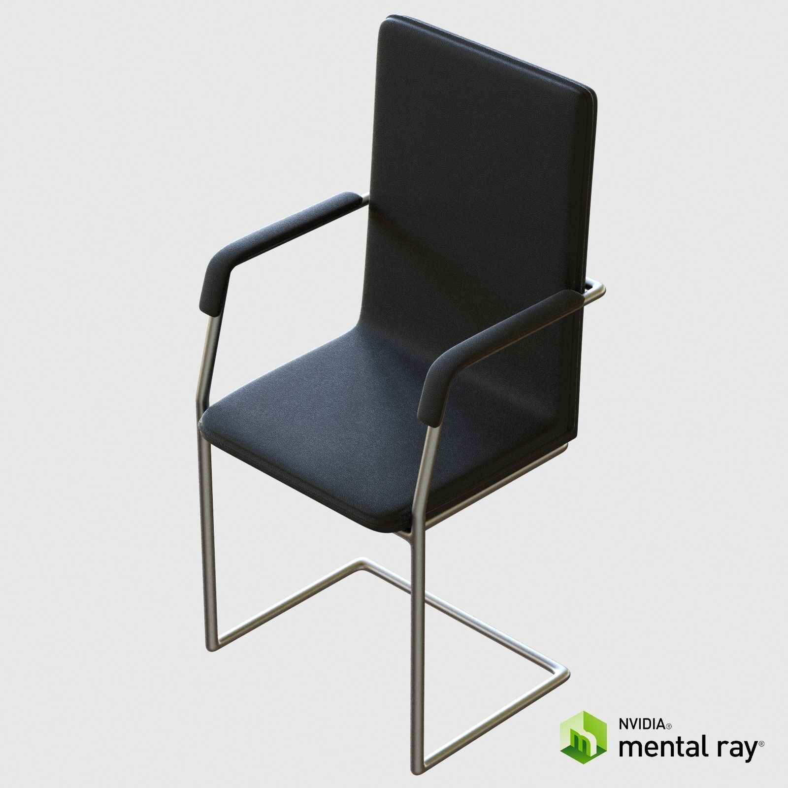 Meeting Room Chair Office Low-poly 3D model_12