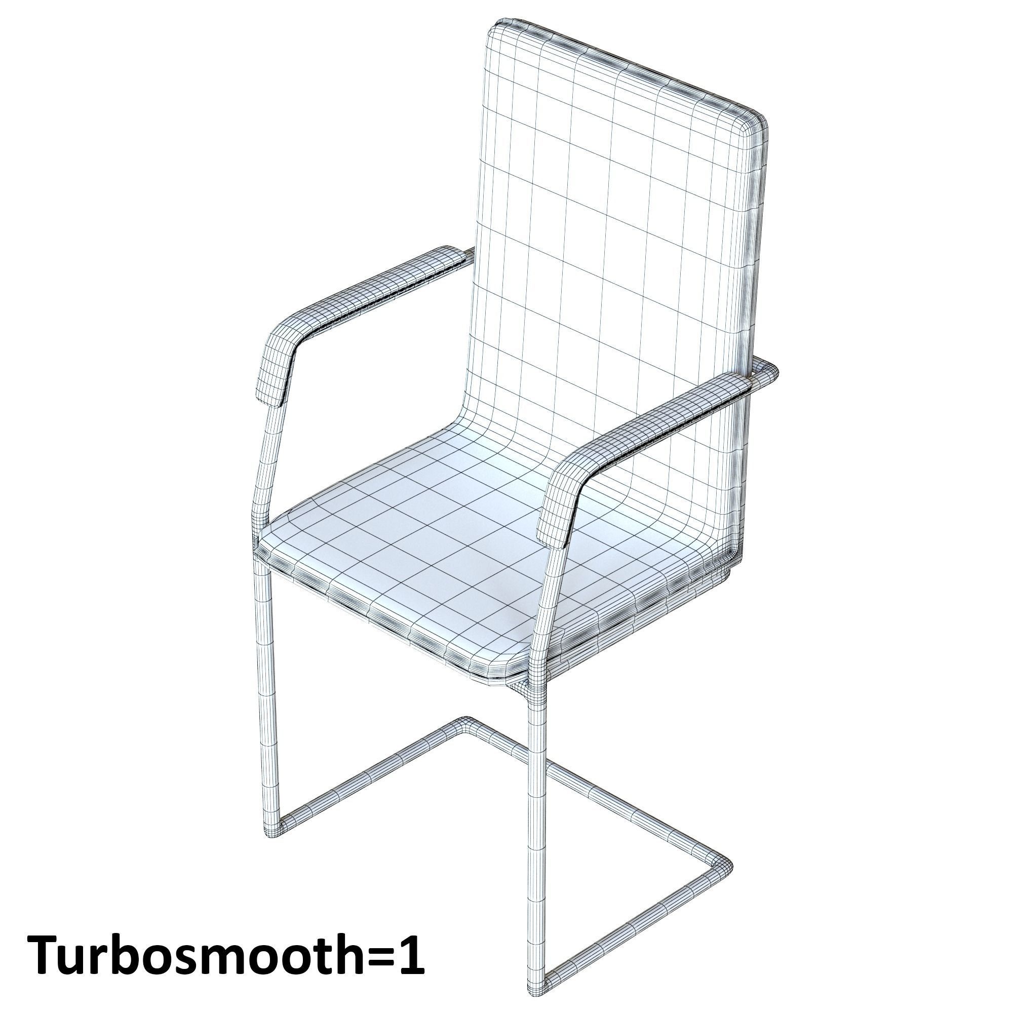 Meeting Room Chair Office Low-poly 3D model_14