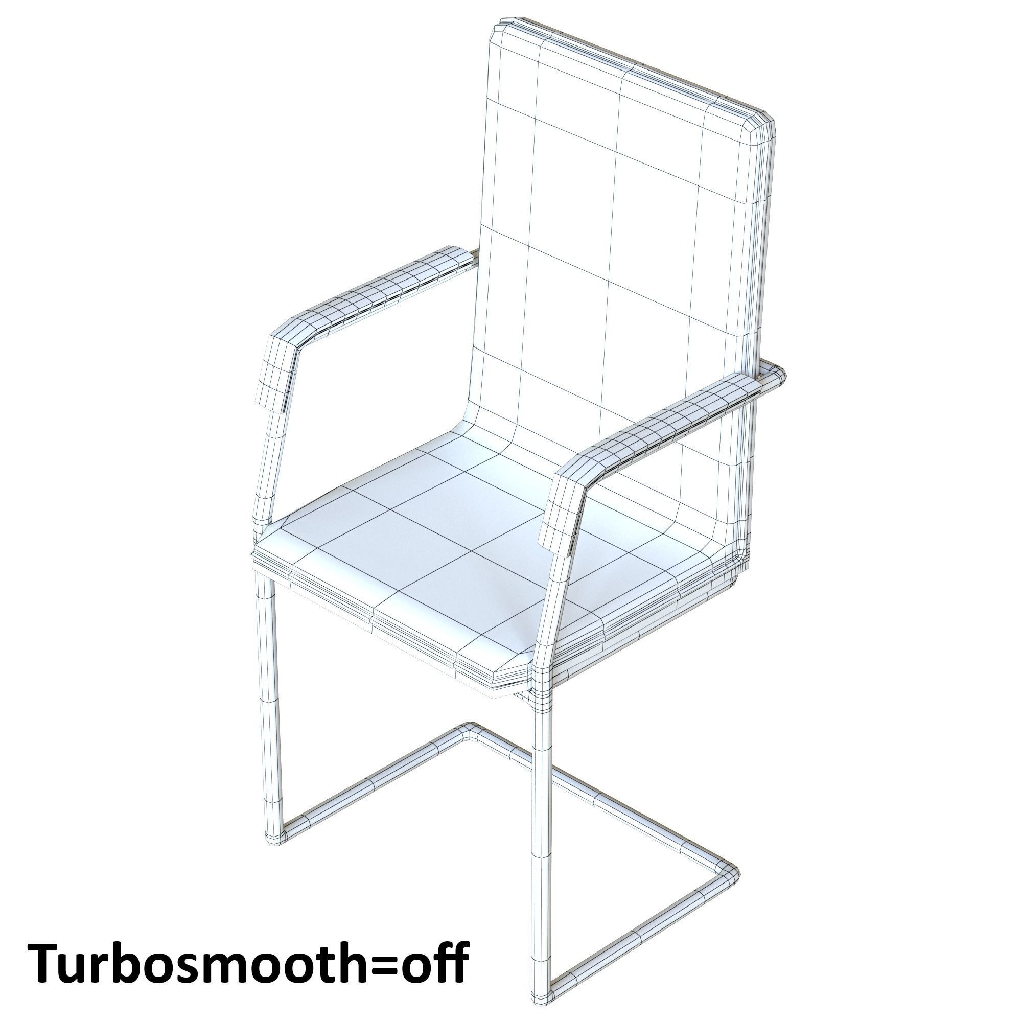 Meeting Room Chair Office Low-poly 3D model_13