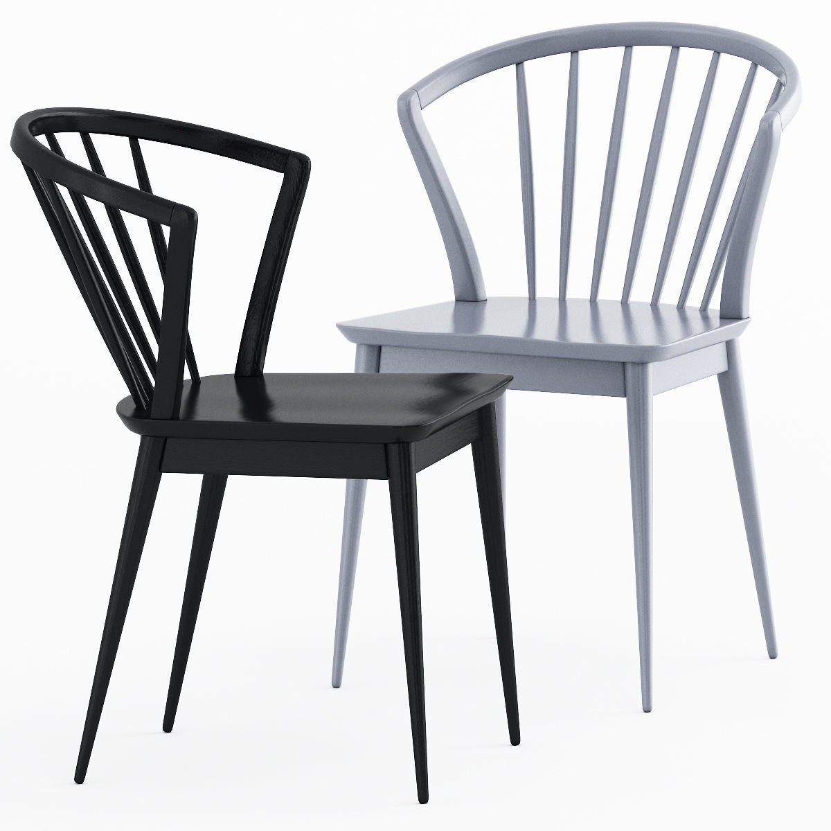 Laura chair by Bloomingville and Freja Dining Table 3D model_2