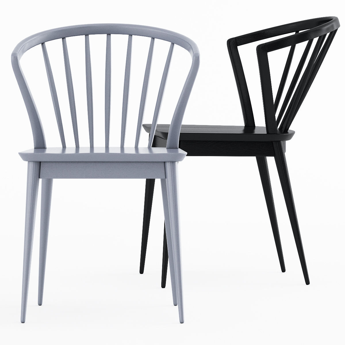 Laura chair by Bloomingville and Freja Dining Table 3D model_3
